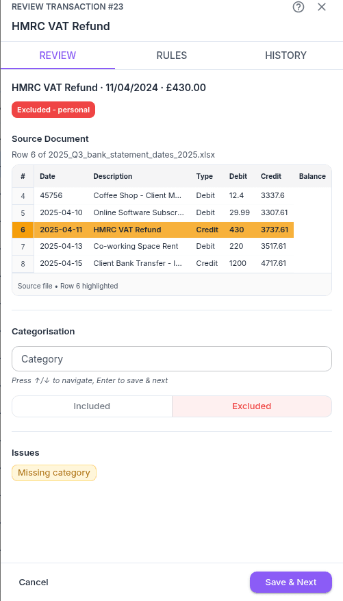 BakuHub mobile review interface